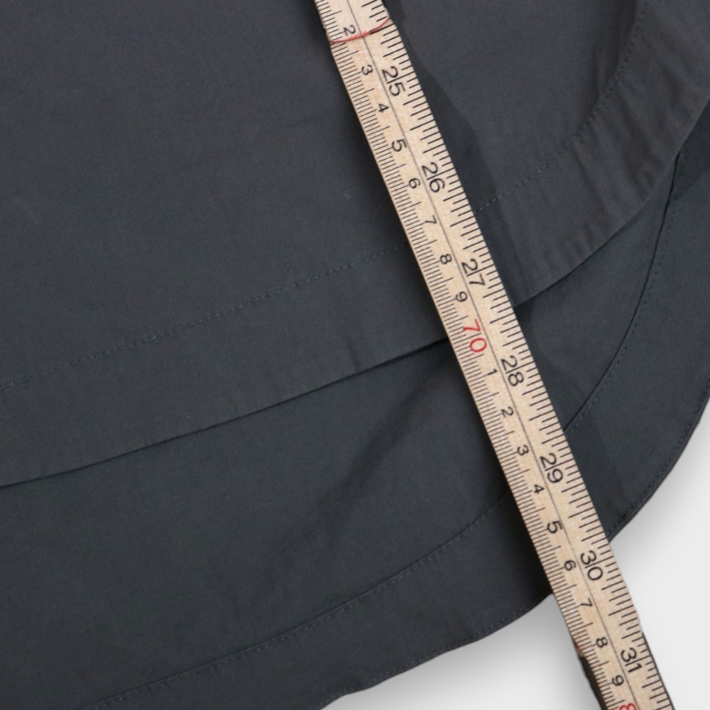 VOLLEBAK Mens M Grey-Green Equator Shirt Stand-up Collar Vents Roll-Tab Sleeves - Picture 4 of 9